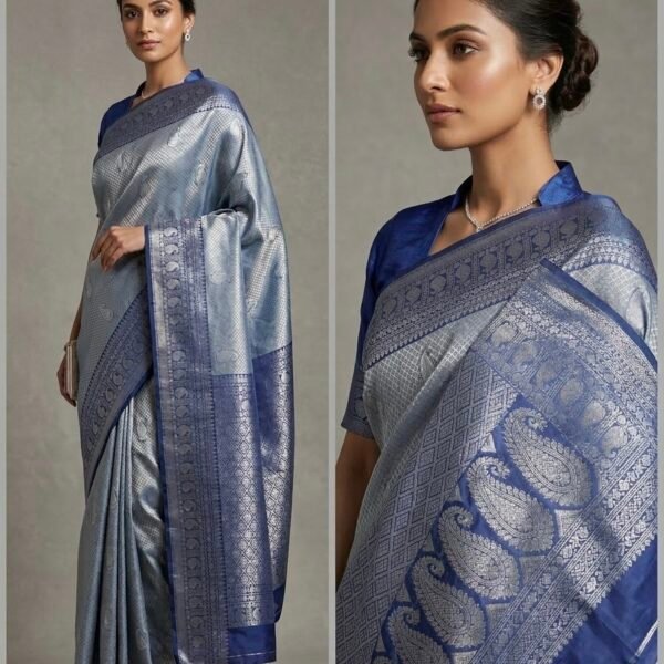 Royal Navy Kanjipuram Saree