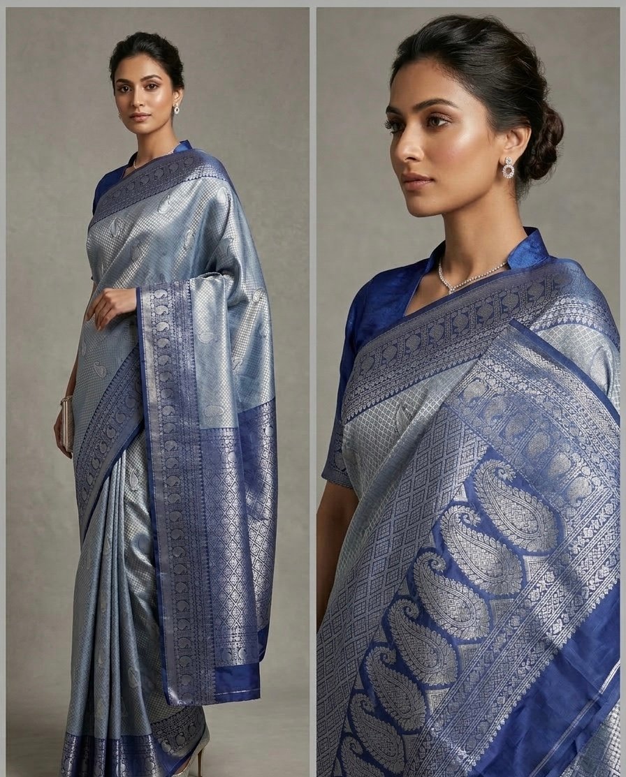 Royal Navy Kanjipuram Saree
