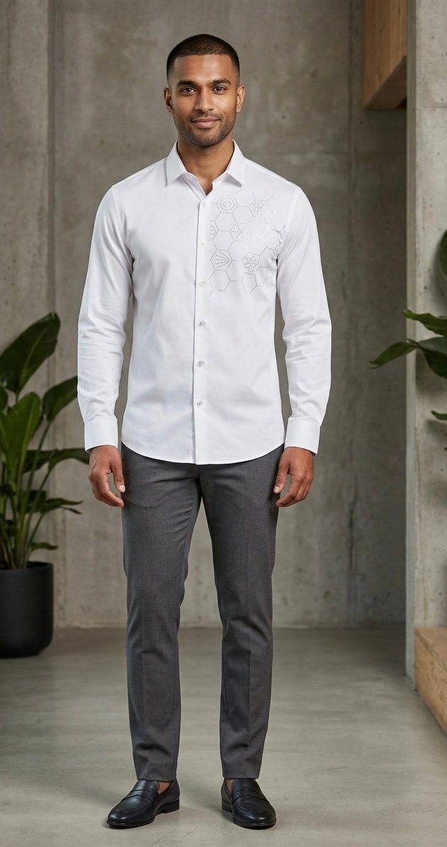 Premium Sparkle Hex Pattern Shirt