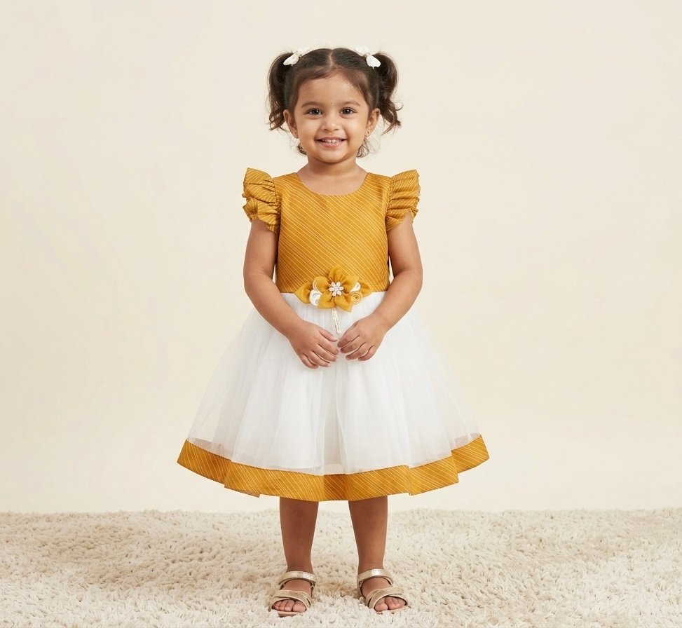 Kids Two-Tone Occasion Wear Dress