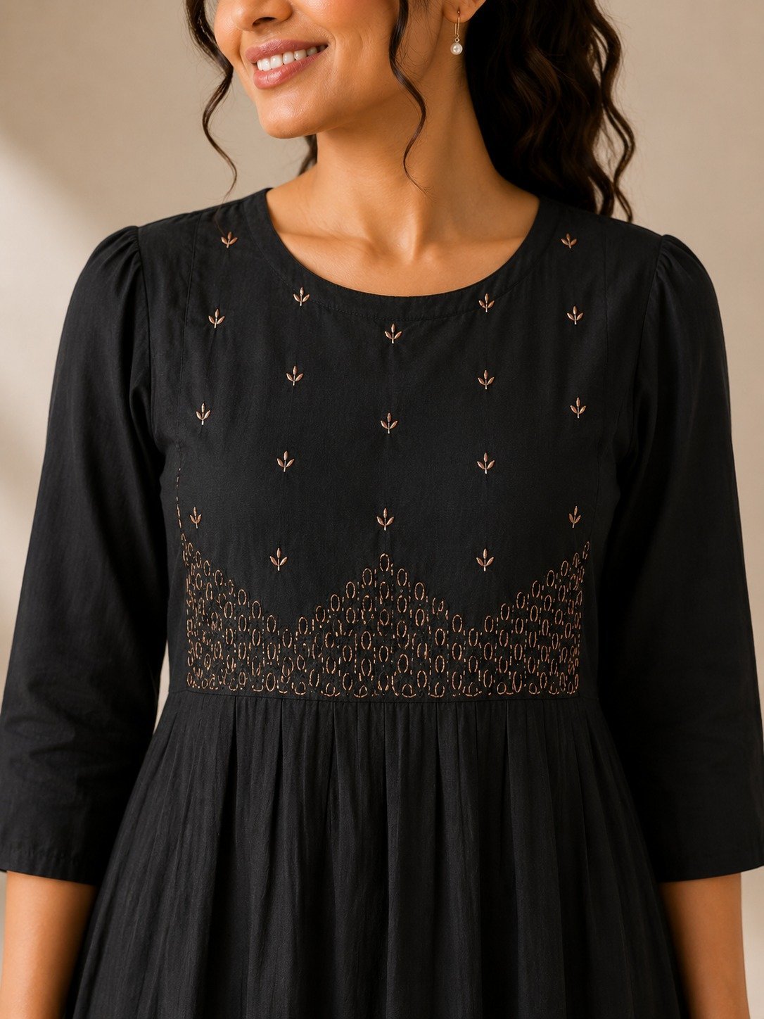 Midnight Motif Midi Dress - Image 2