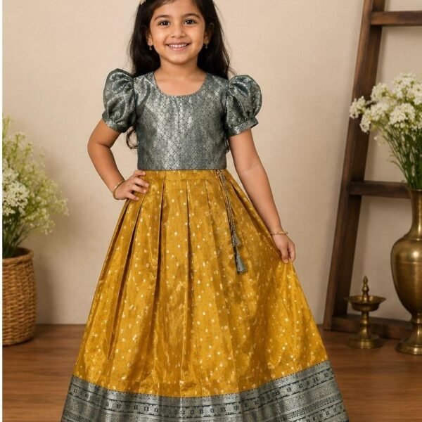 Elegant Pattupavada Set (Skirt & Blouse)