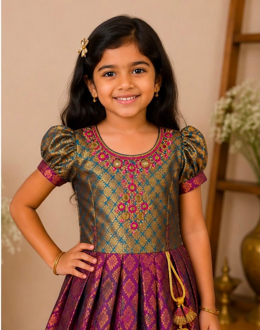 Traditional Pattu Frock - Image 2