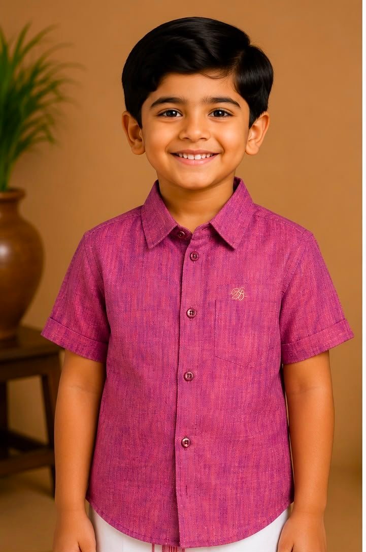 Pink Casual Shirt & Ready to wear Dhoti Set