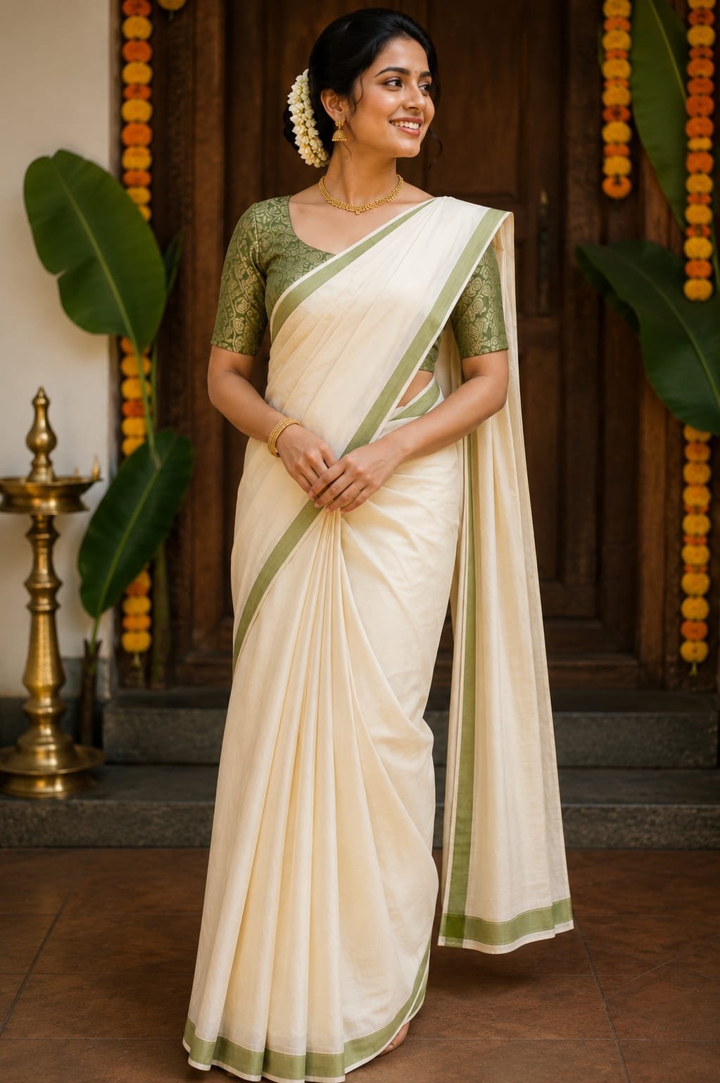 Olive Grace Kerala Saree