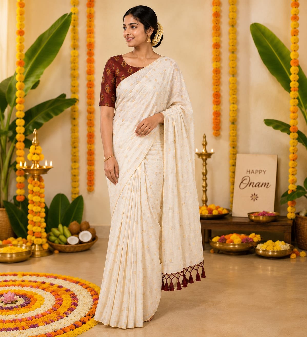Golden Butta Kerala Saree