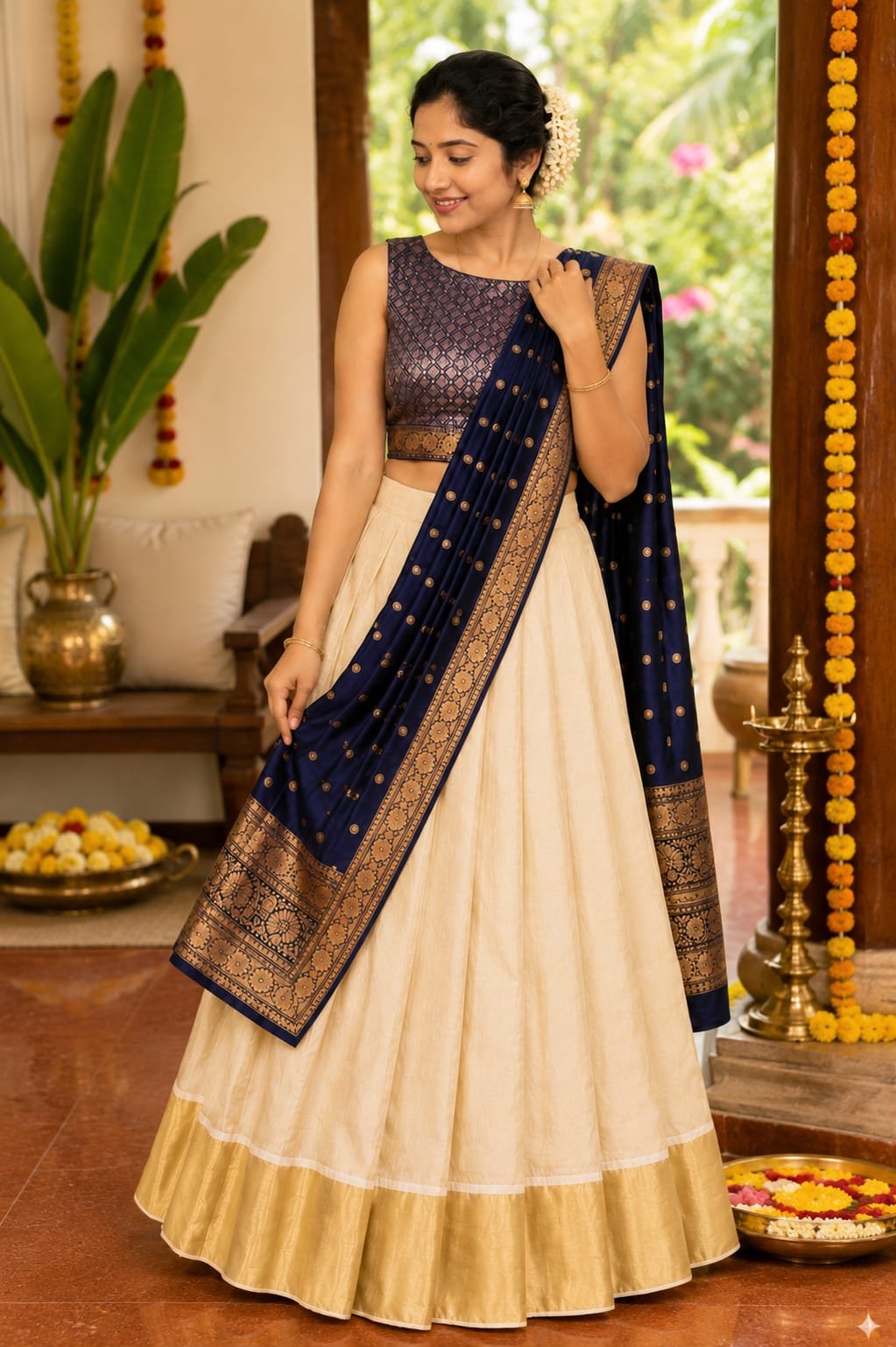 Royal Navy Kerala Half Saree