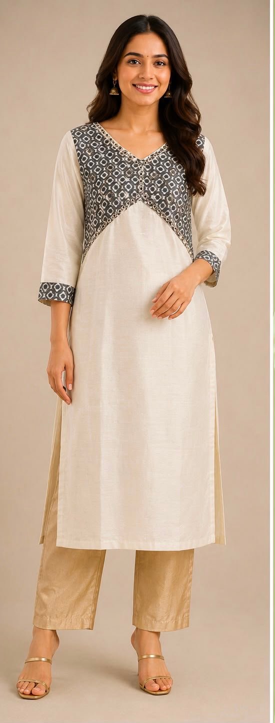 Contemporary Geometric Print Kurta