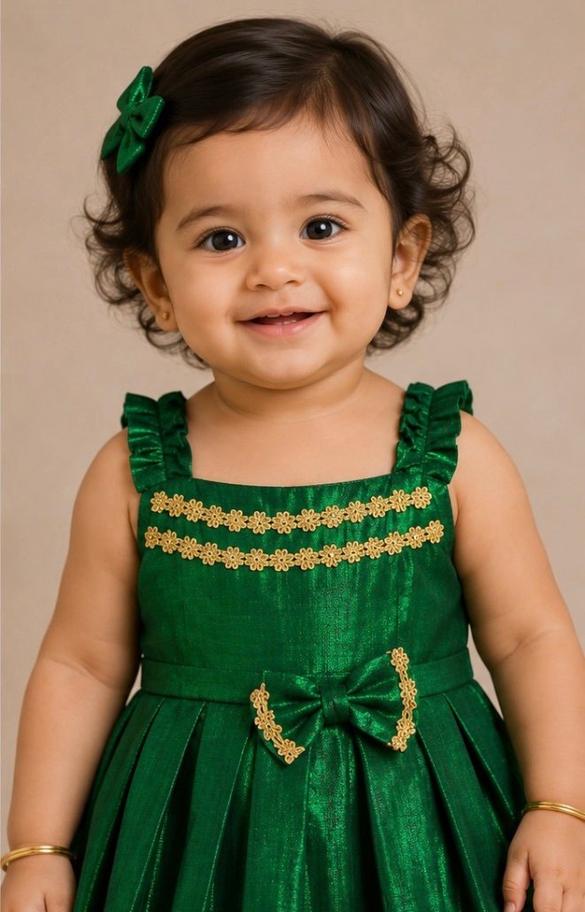 Emerald Green Ethnic Toddler Dress